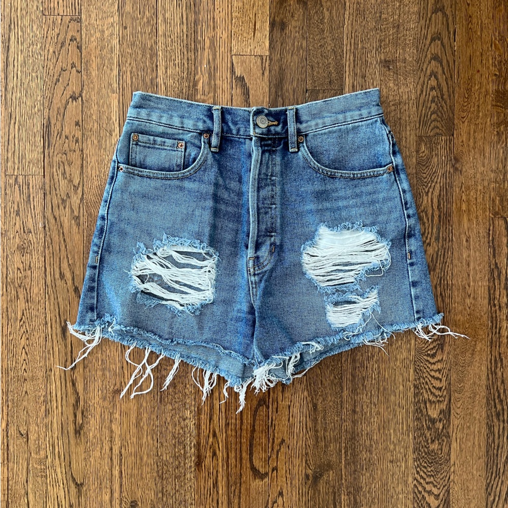 PacSun Ultra High Rise Vintage Blue Jean Shorts